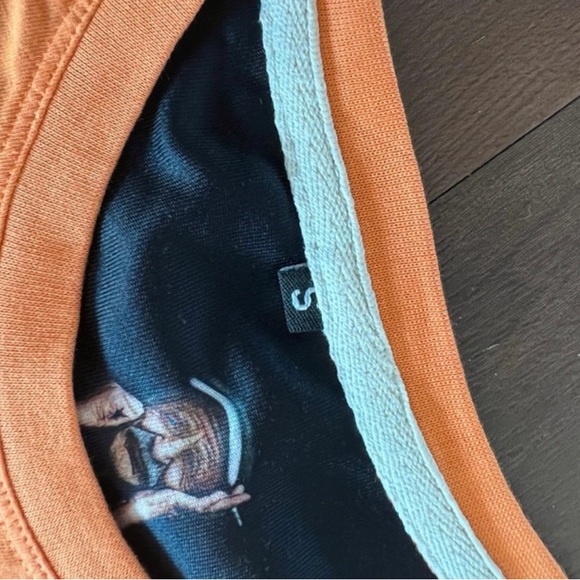 Orange “Oops” text tshirt, S size - Picture 2 of 3